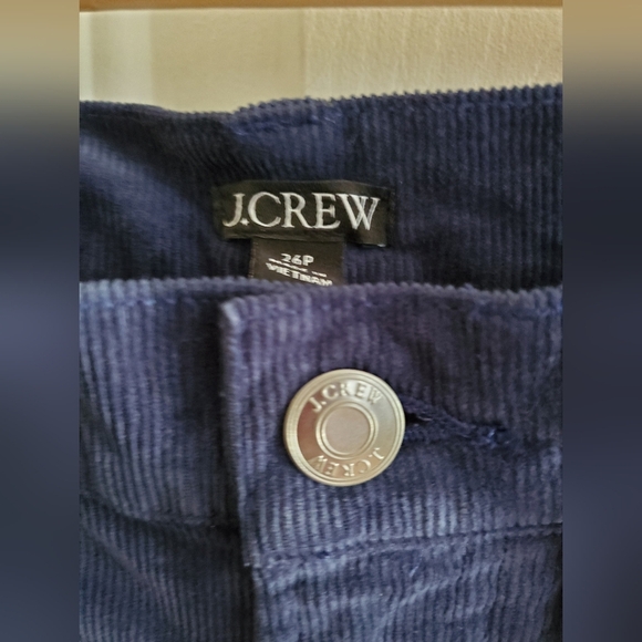 NWT J CREW 9" high-rise toothpick jean in garment-dyed corduroy Size 26P - Picture 3 of 7